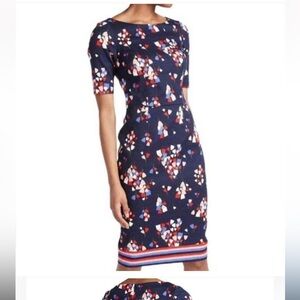 Boden Floral Sheath Dress 6 US